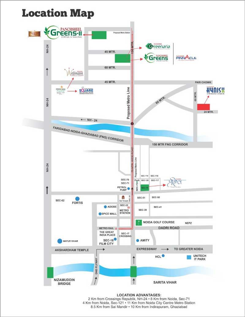 Panchsheel Greens 2 location map